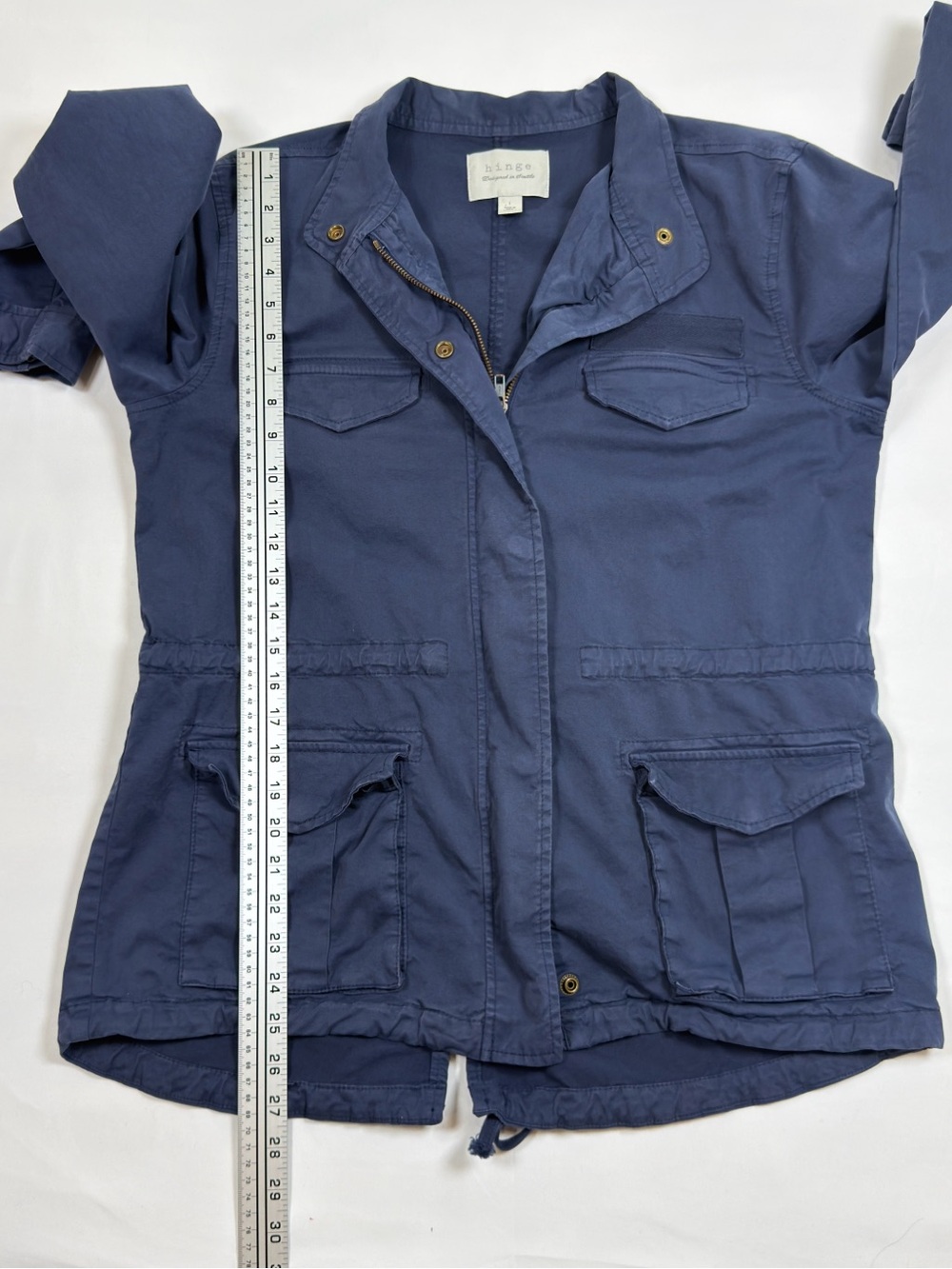 hinge Navy Utility Jacket with Front Pockets - Picture 7 of 9